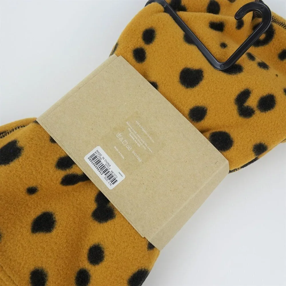 Madewell Slipper Socks Leopard Fleece Plush NWT L/XL